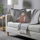 "Elizabeth of York" 50cm x 50cm Fringed Cotton/Poly Cushion Cover