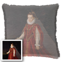 "Elizabeth of York" 50cm x 50cm Fringed Cotton/Poly Cushion Cover