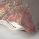 "Elizabeth of York" 50cm x 50cm Fringed Cotton/Poly Cushion Cover