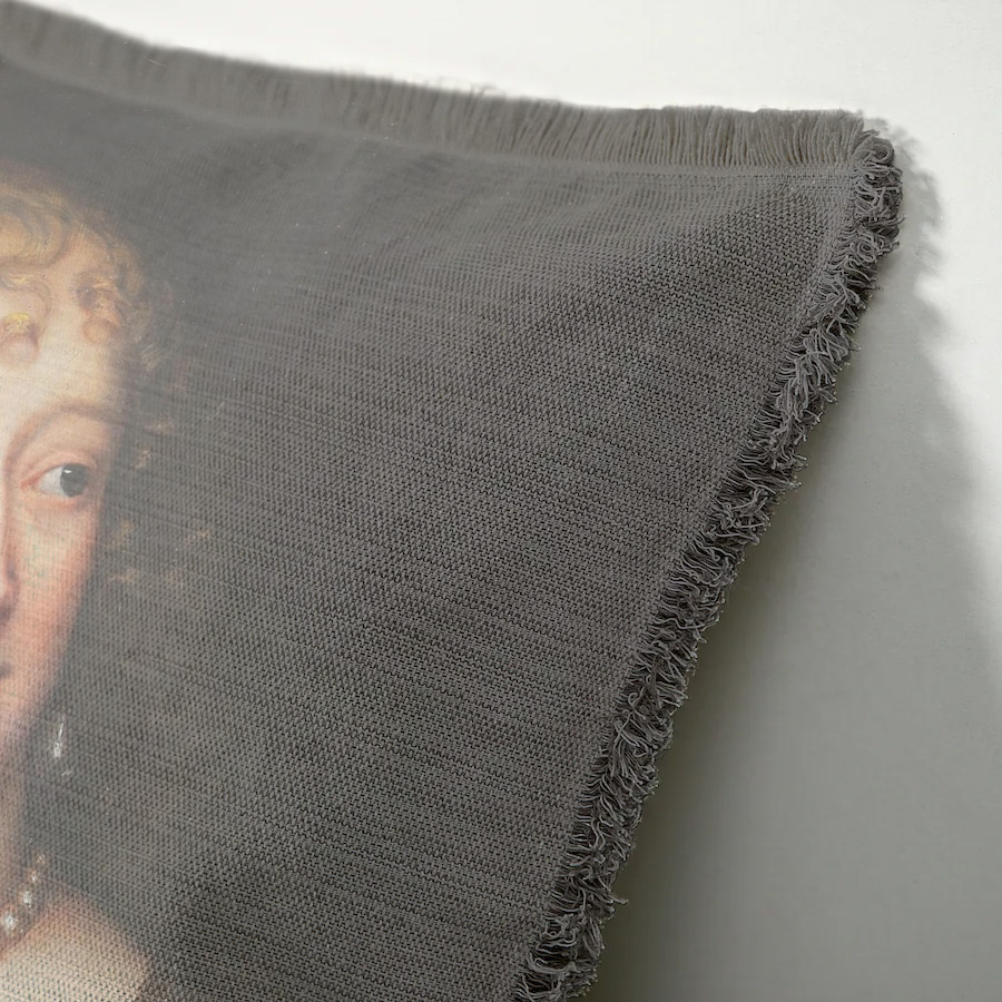 "Elizabeth of York" 50cm x 50cm Fringed Cotton/Poly Cushion Cover
