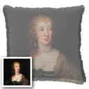 "Elizabeth of York" 50cm x 50cm Fringed Cotton/Poly Cushion Cover