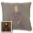 "Elizabeth of York" 50cm x 50cm Fringed Cotton/Poly Cushion Cover