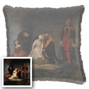 "Elizabeth of York" 50cm x 50cm Fringed Cotton/Poly Cushion Cover
