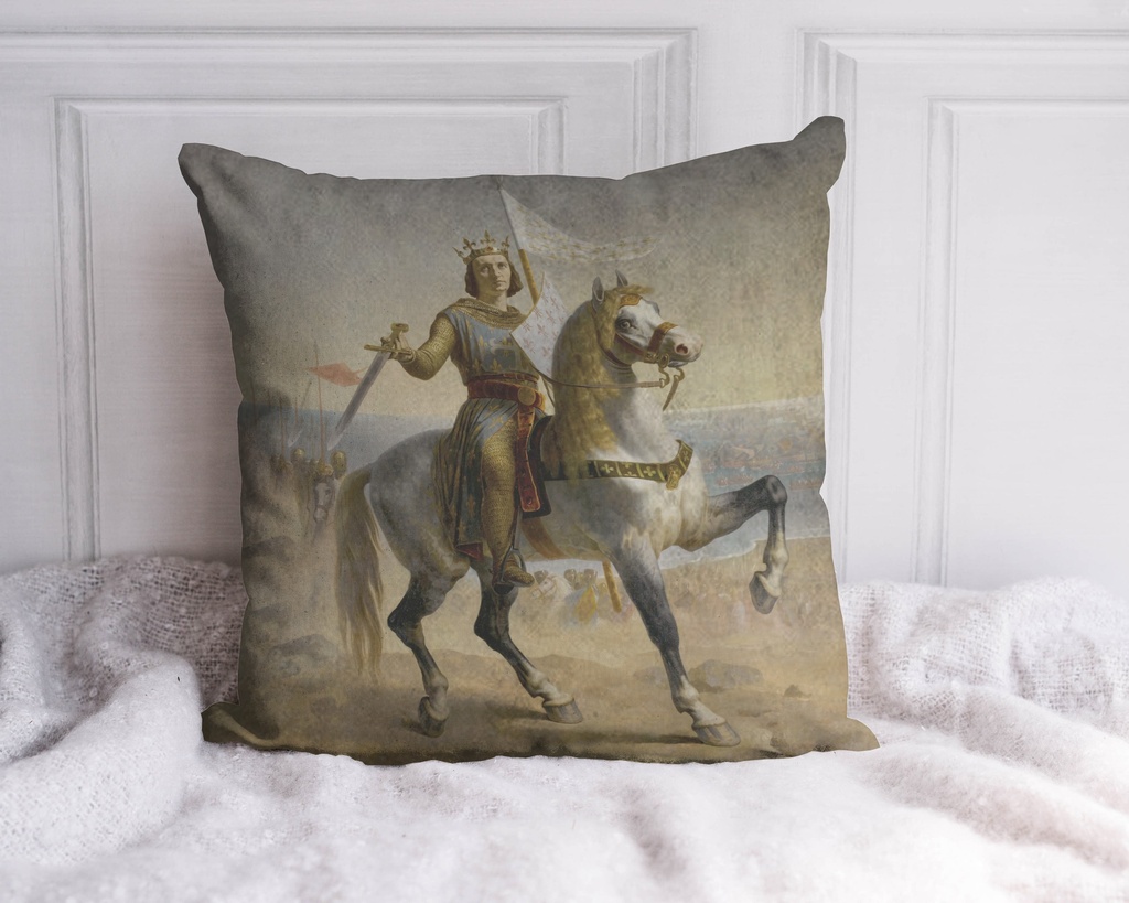 "Louis IX" 40cm x 40cm Faux Leather Cushion Cover