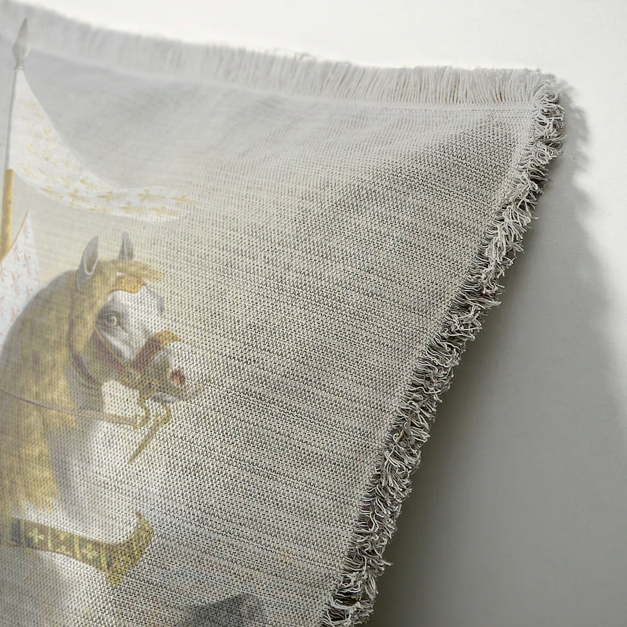 "Elizabeth of York" 50cm x 50cm Fringed Cotton/Poly Cushion Cover