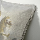 "Elizabeth of York" 50cm x 50cm Fringed Cotton/Poly Cushion Cover