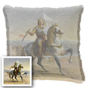 "Elizabeth of York" 50cm x 50cm Fringed Cotton/Poly Cushion Cover