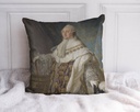 "Louis XVI Detail" by Antoine-François Callet 40cm x 40cm Faux Leather Cushion Cover