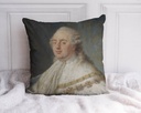 "Louis XVI Detail 2" by Antoine-François Callet 40cm x 40cm Faux Leather Cushion Cover