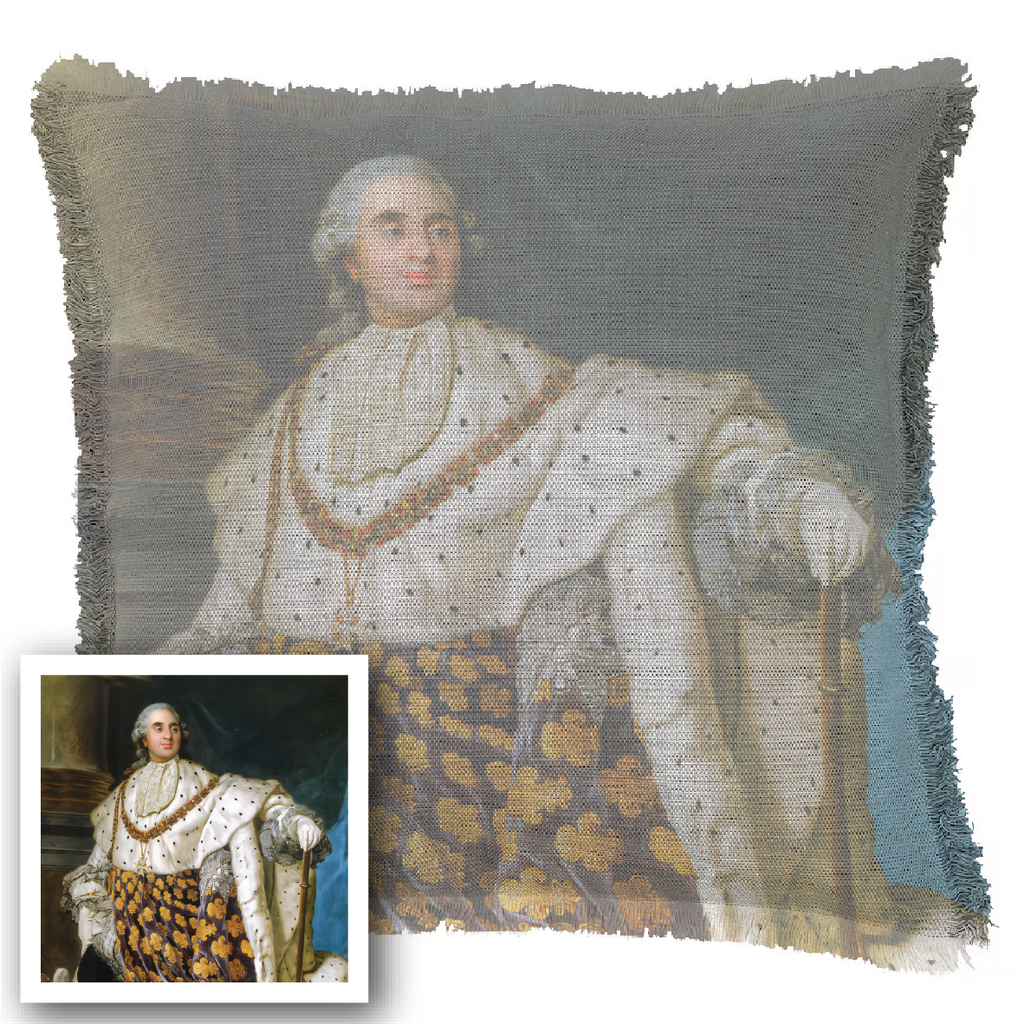 "Elizabeth of York" 50cm x 50cm Fringed Cotton/Poly Cushion Cover