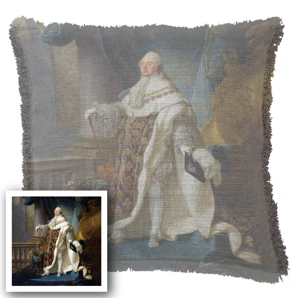 "Elizabeth of York" 50cm x 50cm Fringed Cotton/Poly Cushion Cover