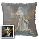 "Elizabeth of York" 50cm x 50cm Fringed Cotton/Poly Cushion Cover