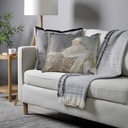 "Elizabeth of York" 50cm x 50cm Fringed Cotton/Poly Cushion Cover