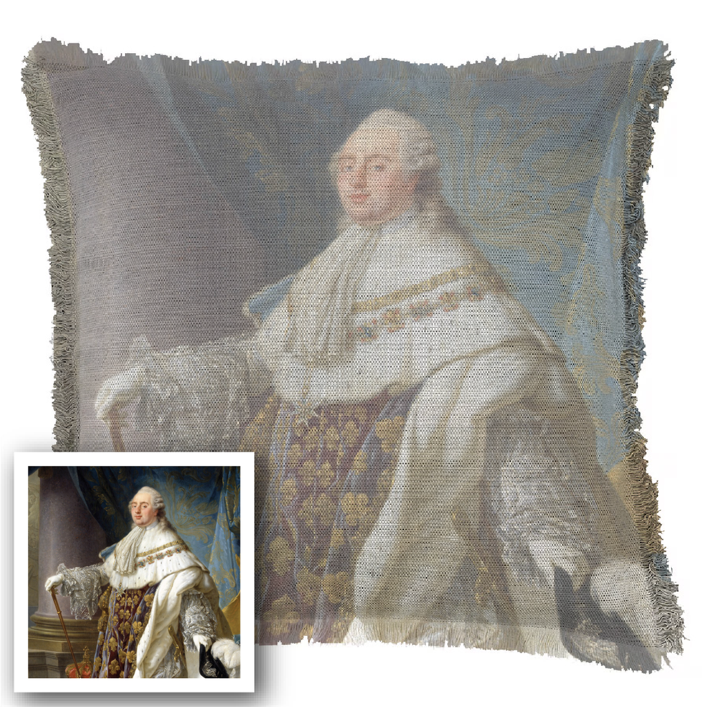 "Elizabeth of York" 50cm x 50cm Fringed Cotton/Poly Cushion Cover