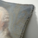 "Elizabeth of York" 50cm x 50cm Fringed Cotton/Poly Cushion Cover
