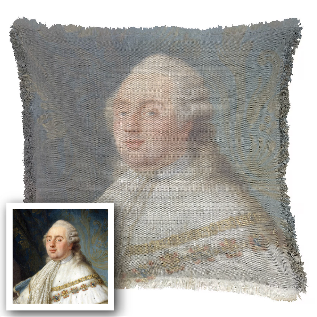 "Elizabeth of York" 50cm x 50cm Fringed Cotton/Poly Cushion Cover