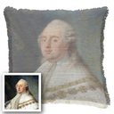 "Elizabeth of York" 50cm x 50cm Fringed Cotton/Poly Cushion Cover