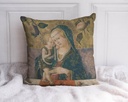 "Madonna after Carlo" 40cm x 40cm Faux Leather Cushion Cover