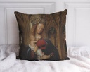 "Madonna by Jan van Eyck" 40cm x 40cm Faux Leather Cushion Cover