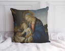 "Madonna by Sandro Botticelli" 40cm x 40cm Faux Leather Cushion Cover