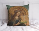 "Madonna from the Ghent Alterpiece" 40cm x 40cm Faux Leather Cushion Cover