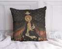 "Madonna on a Crescent Moon" 40cm x 40cm Faux Leather Cushion Cover