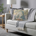 "Agnes Sorel as the Madonna" 50cm x 50cm Fringed Cotton/Poly Cushion Cover