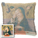"Agnes Sorel as the Madonna" 50cm x 50cm Fringed Cotton/Poly Cushion Cover