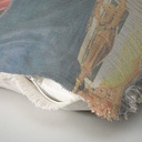 "Agnes Sorel as the Madonna" 50cm x 50cm Fringed Cotton/Poly Cushion Cover