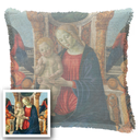 "Agnes Sorel as the Madonna" 50cm x 50cm Fringed Cotton/Poly Cushion Cover
