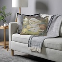 "Agnes Sorel as the Madonna" 50cm x 50cm Fringed Cotton/Poly Cushion Cover