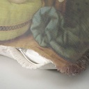 "Agnes Sorel as the Madonna" 50cm x 50cm Fringed Cotton/Poly Cushion Cover