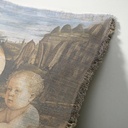 "Agnes Sorel as the Madonna" 50cm x 50cm Fringed Cotton/Poly Cushion Cover