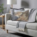 "Agnes Sorel as the Madonna" 50cm x 50cm Fringed Cotton/Poly Cushion Cover