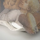 "Agnes Sorel as the Madonna" 50cm x 50cm Fringed Cotton/Poly Cushion Cover