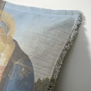 "Agnes Sorel as the Madonna" 50cm x 50cm Fringed Cotton/Poly Cushion Cover
