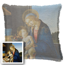 "Agnes Sorel as the Madonna" 50cm x 50cm Fringed Cotton/Poly Cushion Cover