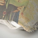 "Agnes Sorel as the Madonna" 50cm x 50cm Fringed Cotton/Poly Cushion Cover