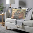 "Agnes Sorel as the Madonna" 50cm x 50cm Fringed Cotton/Poly Cushion Cover