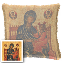 "Agnes Sorel as the Madonna" 50cm x 50cm Fringed Cotton/Poly Cushion Cover