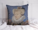 "Marguerite de Valois" by Nicholas Hilliard 40cm x 40cm Faux Leather Cushion Cover
