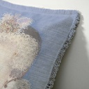 "Agnes Sorel as the Madonna" 50cm x 50cm Fringed Cotton/Poly Cushion Cover