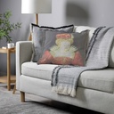 "Agnes Sorel as the Madonna" 50cm x 50cm Fringed Cotton/Poly Cushion Cover