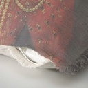 "Agnes Sorel as the Madonna" 50cm x 50cm Fringed Cotton/Poly Cushion Cover