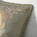 "Agnes Sorel as the Madonna" 50cm x 50cm Fringed Cotton/Poly Cushion Cover