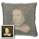 "Agnes Sorel as the Madonna" 50cm x 50cm Fringed Cotton/Poly Cushion Cover