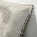 "Agnes Sorel as the Madonna" 50cm x 50cm Fringed Cotton/Poly Cushion Cover