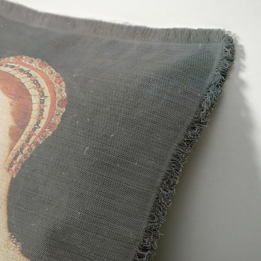 "Agnes Sorel as the Madonna" 50cm x 50cm Fringed Cotton/Poly Cushion Cover