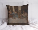 "The Last Supper (Right)" by Leonardo da Vinci 40cm x 40cm Faux Leather Cushion Cover