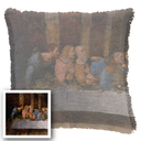 "Agnes Sorel as the Madonna" 50cm x 50cm Fringed Cotton/Poly Cushion Cover
